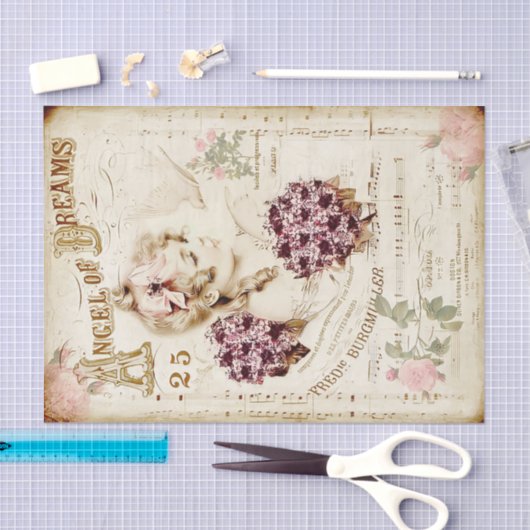 Angel Baby Musical Notes Tissuepapier (Craft)