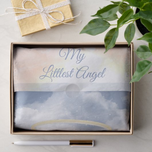 Angel Baby "My Littlest Angel" Personaliseert Tissuepapier (Geschenk)