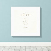 Angel Baby Sympathy Gift Canvas Afdruk (Insitu (Houten vloer))