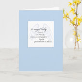 Angel Baby Wings Blue Sympathie Kaart (Gele Bloem)