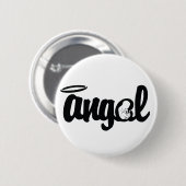 Angel baby - Zwangerschapspeld Ronde Button 5,7 Cm (Voorkant /achterkant)