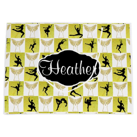 ANGEL BALLERINA GEPERSONALISEERDE CADEAUZAK LARGE CADEAUTASJE (Voorkant)