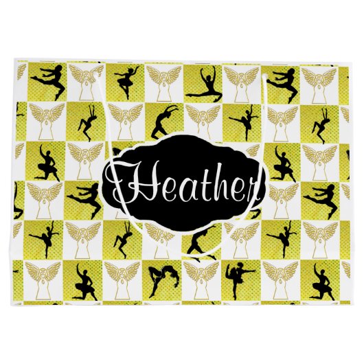 ANGEL BALLERINA GEPERSONALISEERDE CADEAUZAK LARGE CADEAUTASJE (Achterkant)