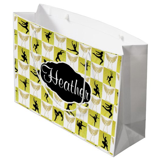 ANGEL BALLERINA GEPERSONALISEERDE CADEAUZAK LARGE CADEAUTASJE (Achterkant Gekanteld)