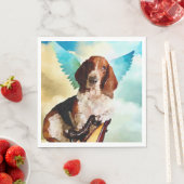 Angel Basset hound Napkin Servet (Insitu)