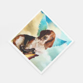 Angel Basset hound Napkin Servet (Hoek)