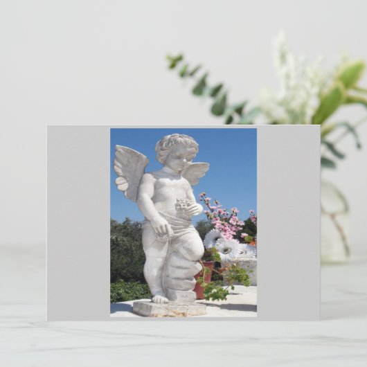 Angel-beeld in grijs I (Staand voorkant)