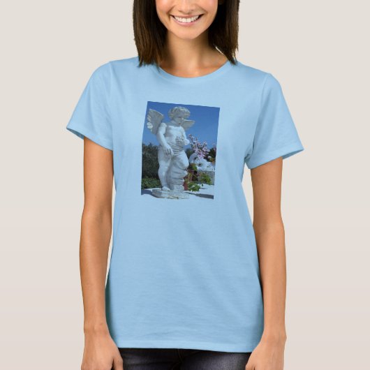 Angel-beeld in het Lila T-shirt (Voorkant)