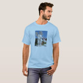 Angel-beeld in lichtblauw t-shirt (Voorkant volledig)