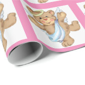 Angel Beer Roze Cadeaupapier (Rol Hoek)