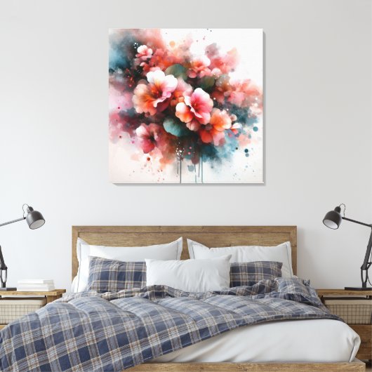 angel begonia canvas afdruk (Insitu (Slaapkamer))