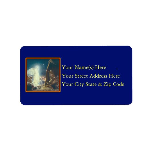  Angel bezoekt herders Adres Etiket (Voorkant)