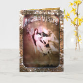 Angel bezoekt  kaart (Gele Bloem)