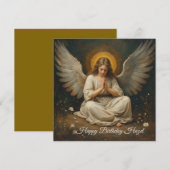 Angel biddend wenskaart ontwerp (Voorkant / Achterkant)