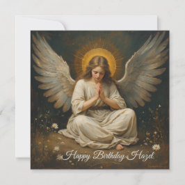 Angel biddend wenskaart ontwerp