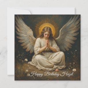 Angel biddend wenskaart ontwerp