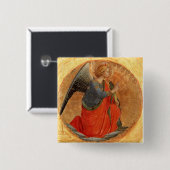 Angel bij Aankondiging Vierkante Button 5,1 Cm (Voorkant /achterkant)