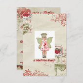 Angel Birthday-uitnodiging Kaart (Voorkant / Achterkant)