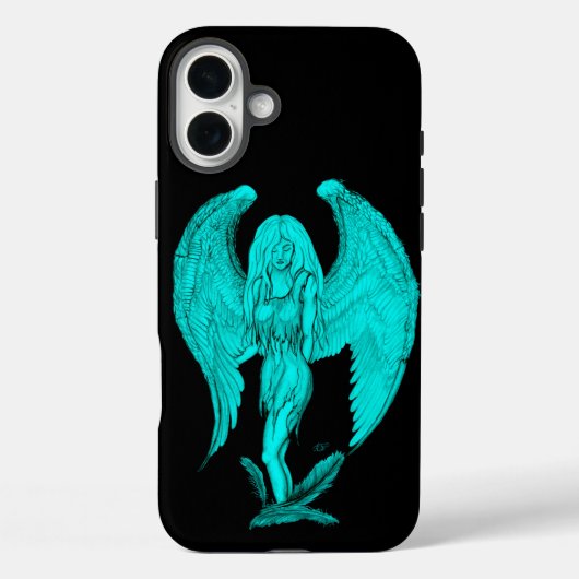 Angel, Black en Green-design Case-Mate iPhone Case (Achterkant)