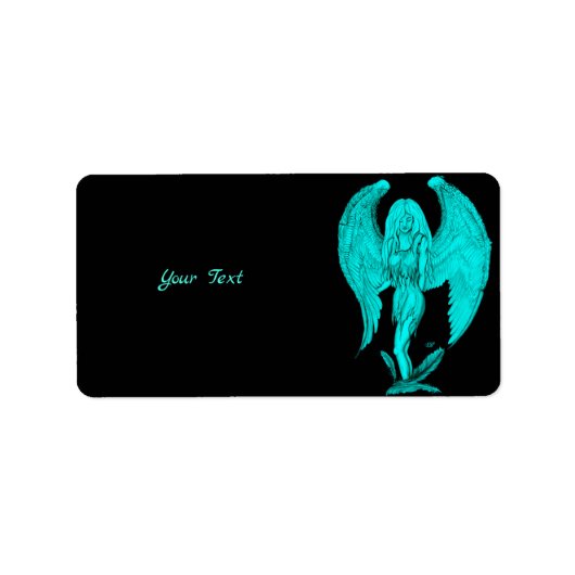 Angel, Black en Green-design Etiket (Voorkant)