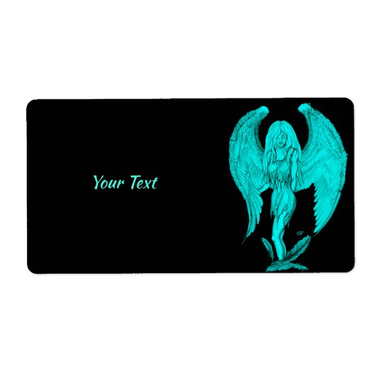 Angel, Black en Green-design Etiket (Voorkant)