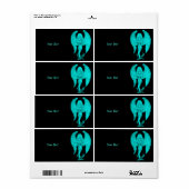 Angel, Black en Green-design Etiket (Full Sheet)