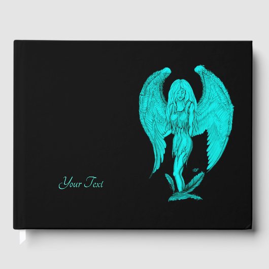 Angel, Black en Green-design Gastenboek (Voorkant)