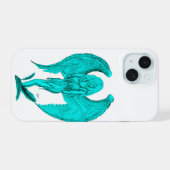 Angel, Black en Green-design iPhone 15 Case (Achterkant horizontaal)