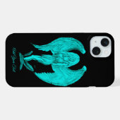 Angel, Black en Green-design iPhone Hoesje (Achterkant horizontaal)