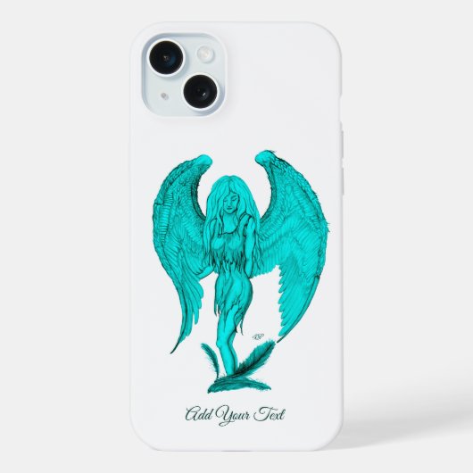 Angel, Black en Green-design iPhone Hoesje (Achterkant)
