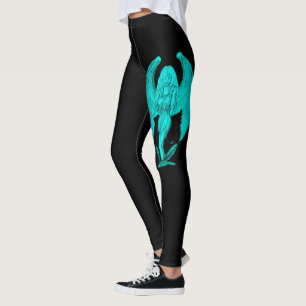 Angel, Black en Green-design Leggings