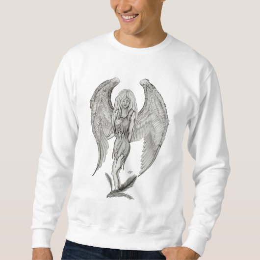 Angel, Black en White Design Trui (Voorkant)