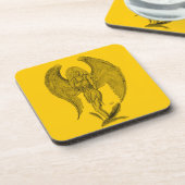 Angel Black en yellow design Onderzetter (Linkerzijde)