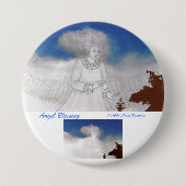 Angel Blessing Round Button Pin (Voorkant)