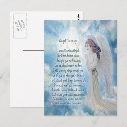 Angel Blessings Briefkaart (Voorkant / Achterkant)