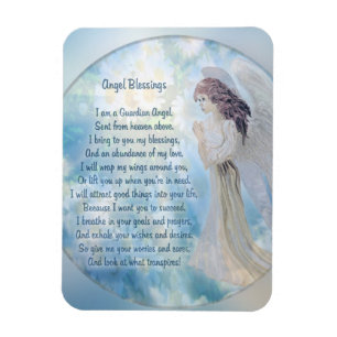 Angel Blessings Gedicht Magneet