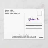 Angel Bloem van het Leven Symbool Zwarte Godin Kun Briefkaart (Achterkant)