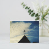 Angel BLOWING HORN WEATHER VANE Briefkaart (Staand voorkant)