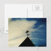 Angel BLOWING HORN WEATHER VANE Briefkaart (Voorkant / Achterkant)