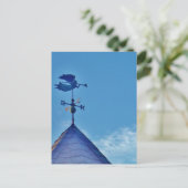 Angel BLOWING HORN WEATHER VANE Briefkaart (Staand voorkant)