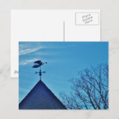 Angel BLOWING HORN WEATHER VANE Briefkaart (Voorkant / Achterkant)