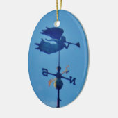 Angel BLOWING HORN WEATHER VANE Keramisch Ornament (Links)