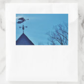 Angel BLOWING HORN WEATHER VANE Rechthoekige Sticker (Tas)