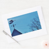 Angel BLOWING HORN WEATHER VANE Rechthoekige Sticker (Envelop)