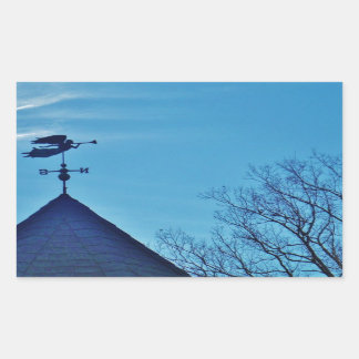 Angel BLOWING HORN WEATHER VANE Rechthoekige Sticker