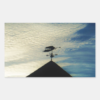 Angel BLOWING HORN WEATHER VANE Rechthoekige Sticker