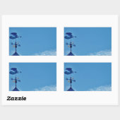 Angel BLOWING HORN WEATHER VANE Rechthoekige Sticker (Vel)