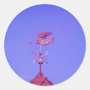 Angel BLOWING HORN WEATHER VANE Ronde Sticker