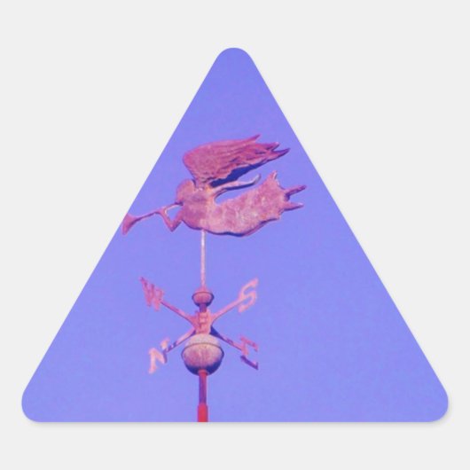 Angel BLOWING HORN WEATHER VANE Sticker (Voorkant)