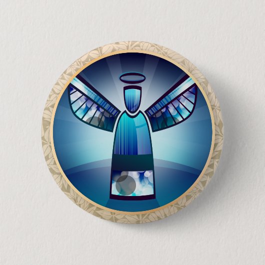 Angel: Blue Angel Pinback Button (Voorkant)
